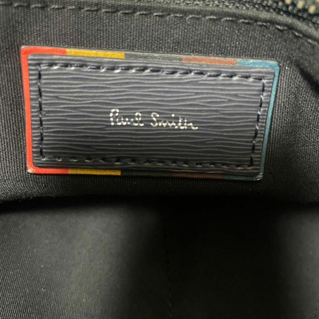 Paul Smith(ポールスミス)のポールスミス トートバッグ　ハンドバッグ　マルチストライプ　紺　肩掛け可 メンズのバッグ(トートバッグ)の商品写真