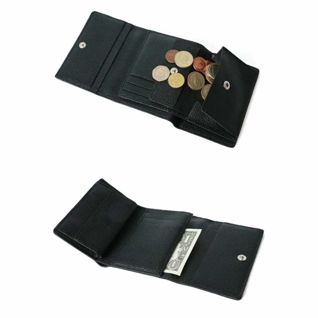 【色: ブラック】[リーバイス] 財布 メンズ レザー 別注 三つ折り財布 折財 メンズのバッグ(その他)の商品写真