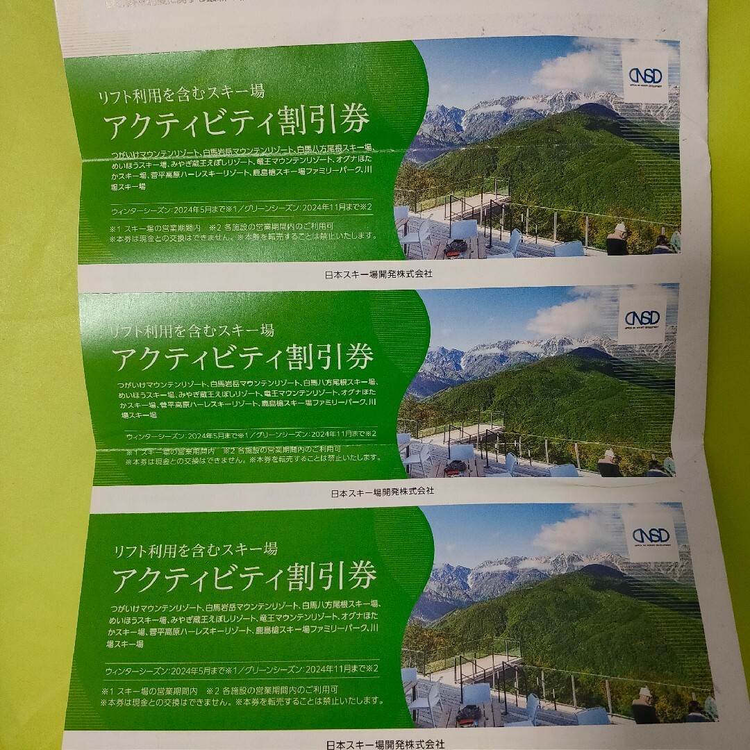 日本駐車場開発　株主優待　3枚 チケットの優待券/割引券(その他)の商品写真