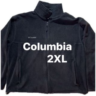 コロンビア(Columbia)のコロンビア　ジップ　　　フリースジャケット　2XL 黒(ジャージ)