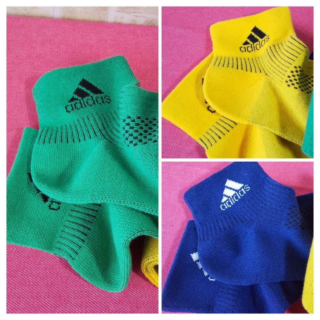 adidas(アディダス)の6足セット　アディダス　ショート丈ソックス　23〜25cm　吸水速乾　甲メッシュ キッズ/ベビー/マタニティのこども用ファッション小物(靴下/タイツ)の商品写真