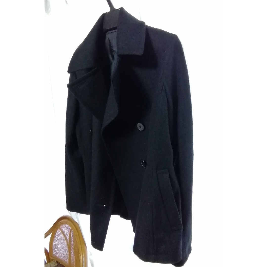 MUJI (無印良品)(ムジルシリョウヒン)の美品　良品計画　ウール51%　ピーコート レディースのジャケット/アウター(ピーコート)の商品写真