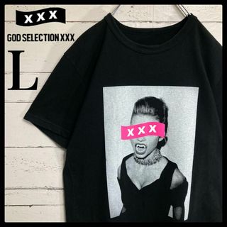 ゴッドセレクショントリプルエックス(GOD SELECTION XXX)の【希少モデル】ゴッドセレクション☆女性フォトプリント Tシャツ 入手困難 黒(Tシャツ/カットソー(半袖/袖なし))