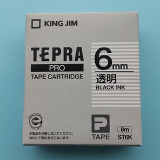 キングジム - ◎ テプラテープ ST6K 透明 6mm幅 ( キングジム )