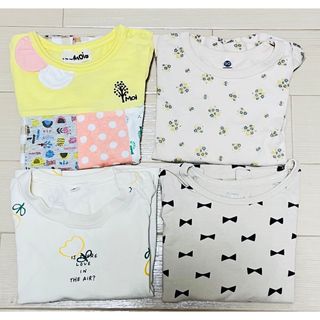 シシュノン(SiShuNon)のロンT カットソー  90サイズ　4セット　長袖　女の子　まとめ(Tシャツ/カットソー)