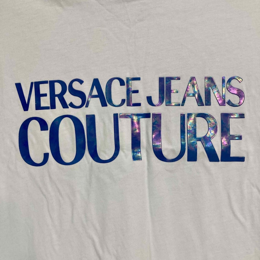 ロゴプリント コットン Tシャツ XXXL メンズ ヴェルサーチ ホワイト メンズのトップス(Tシャツ/カットソー(半袖/袖なし))の商品写真