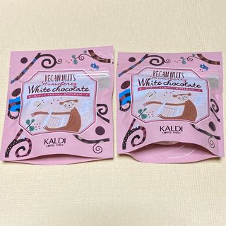 カルディ(KALDI)のカルディ ピーカンナッツ ストロベリー ホワイトチョコレート　2個(菓子/デザート)