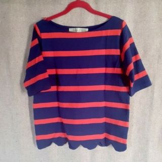 ドットアンドストライプスチャイルドウーマン(Dot&Stripes CHILDWOMAN)のカットソー  スカラップ  Tシャツ(Tシャツ(半袖/袖なし))