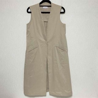 PLST プラステ ロング ジレ ベスト ベージュ 美品 S