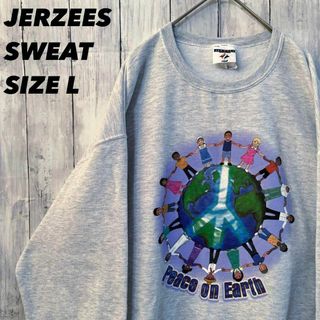 ジャージーズ(JERZEES)のヴィンテージ古着　JERZEES オーバーサイズピースプリントスエットトレーナー(スウェット)