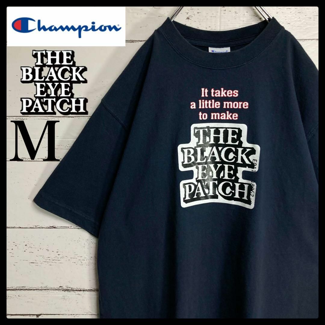 【限定コラボ】ブラックアイパッチ×チャンピオン☆センターロゴ Tシャツ 刺繍 メンズのトップス(Tシャツ/カットソー(半袖/袖なし))の商品写真