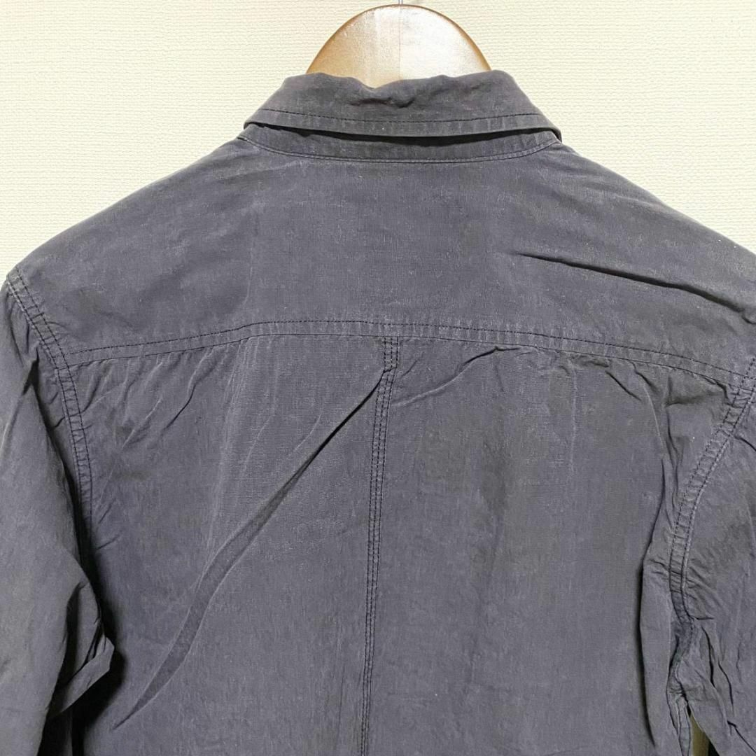 VINTAGE(ヴィンテージ)のアメリカ古着　長袖 シャツ スリムフィット　コットンシャツ　無地　A84 メンズのトップス(シャツ)の商品写真