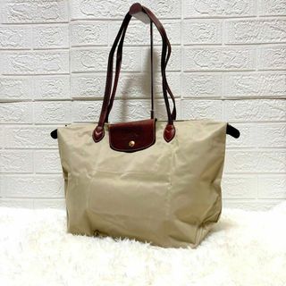 ロンシャン(LONGCHAMP)の折り畳み可★ロンシャン　プリアージュ　トートバッグ　ハンドバッグ　ベージュ(トートバッグ)