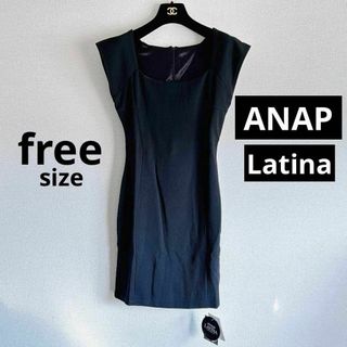 アナップ(ANAP)のANAP◆LATINA◆ワンピース◆シンプル◆黒◆フォーマル◆かわいい◆おしゃれ(ミニワンピース)