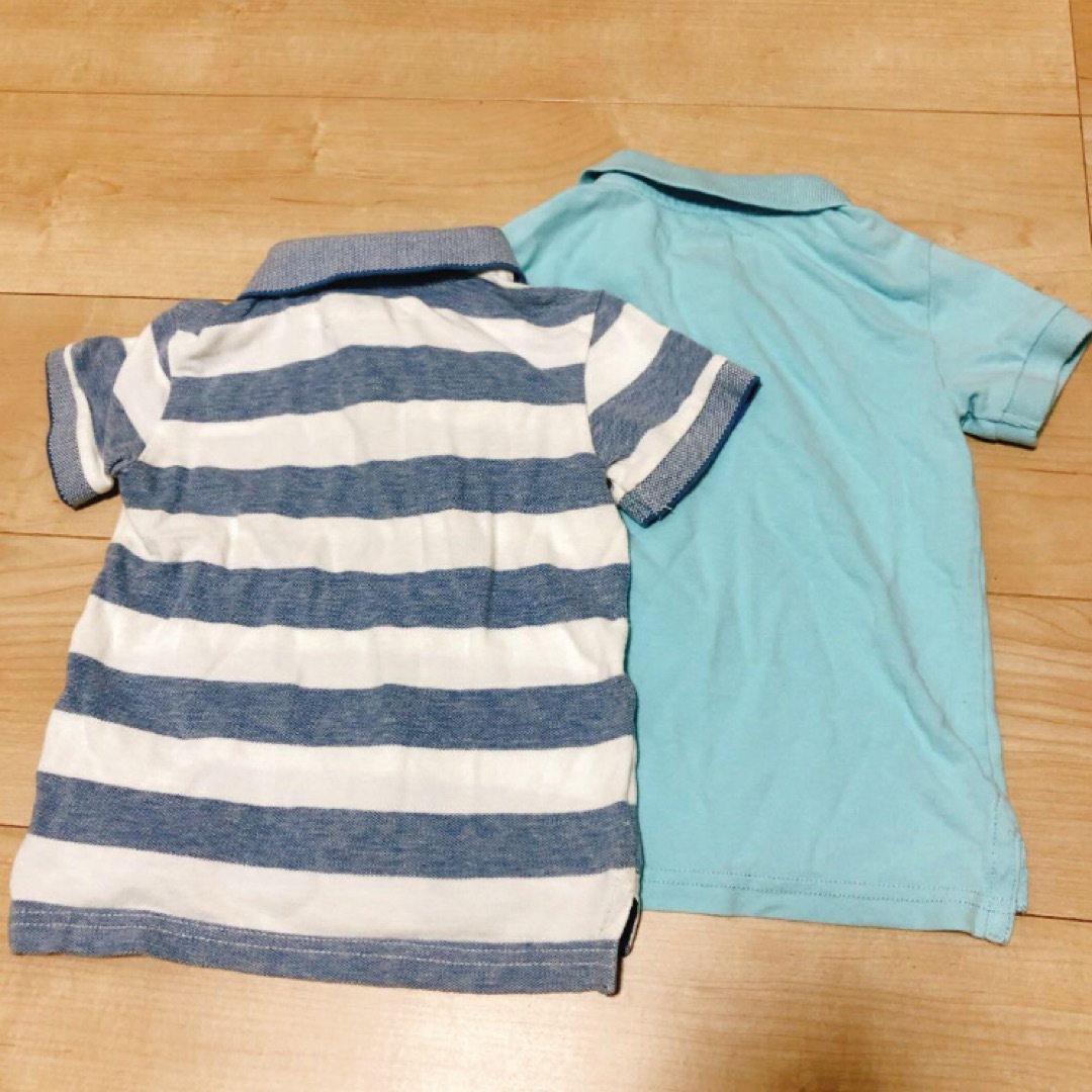 H&M(エイチアンドエム)の90サイズ 男の子 ベビー ポロシャツ 2枚セット H&M キッズ/ベビー/マタニティのキッズ服男の子用(90cm~)(Tシャツ/カットソー)の商品写真