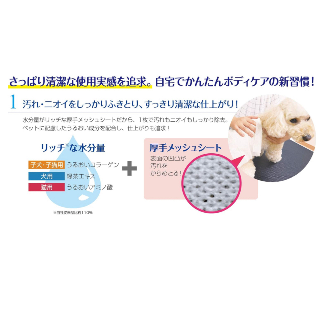 LION(ライオン)の新品●LION　ペットキレイ　ボディ清潔シート 犬用　犬用ボディシート その他のペット用品(犬)の商品写真