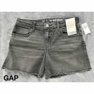 ギャップ(GAP)の【新品.未使用.タグ付】GAP ショートパンツ　ストレッチデニム　黒(ショートパンツ)