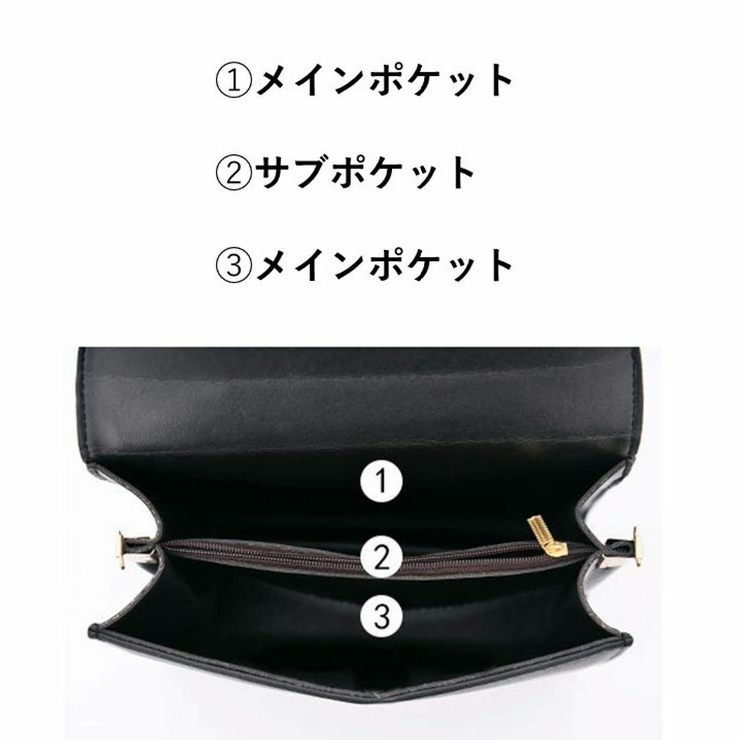 【色: ブラック】[PIENSE] レディース ミニ ショルダーバッグ ハンドバ レディースのバッグ(その他)の商品写真