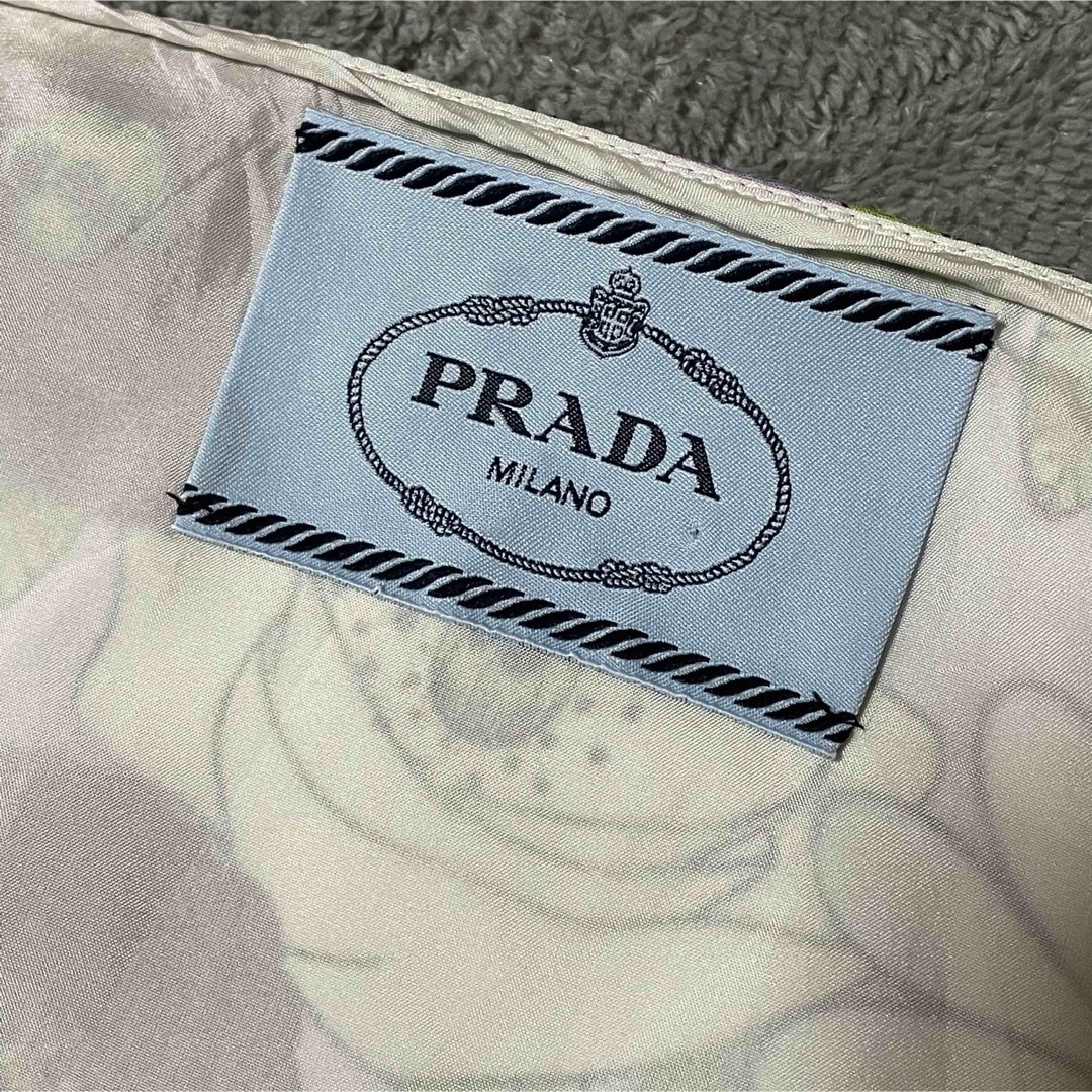 PRADA(プラダ)のプラダ  青タグ　花柄　フレア　ロングワンピース　三角プレート　L レディースのワンピース(ロングワンピース/マキシワンピース)の商品写真