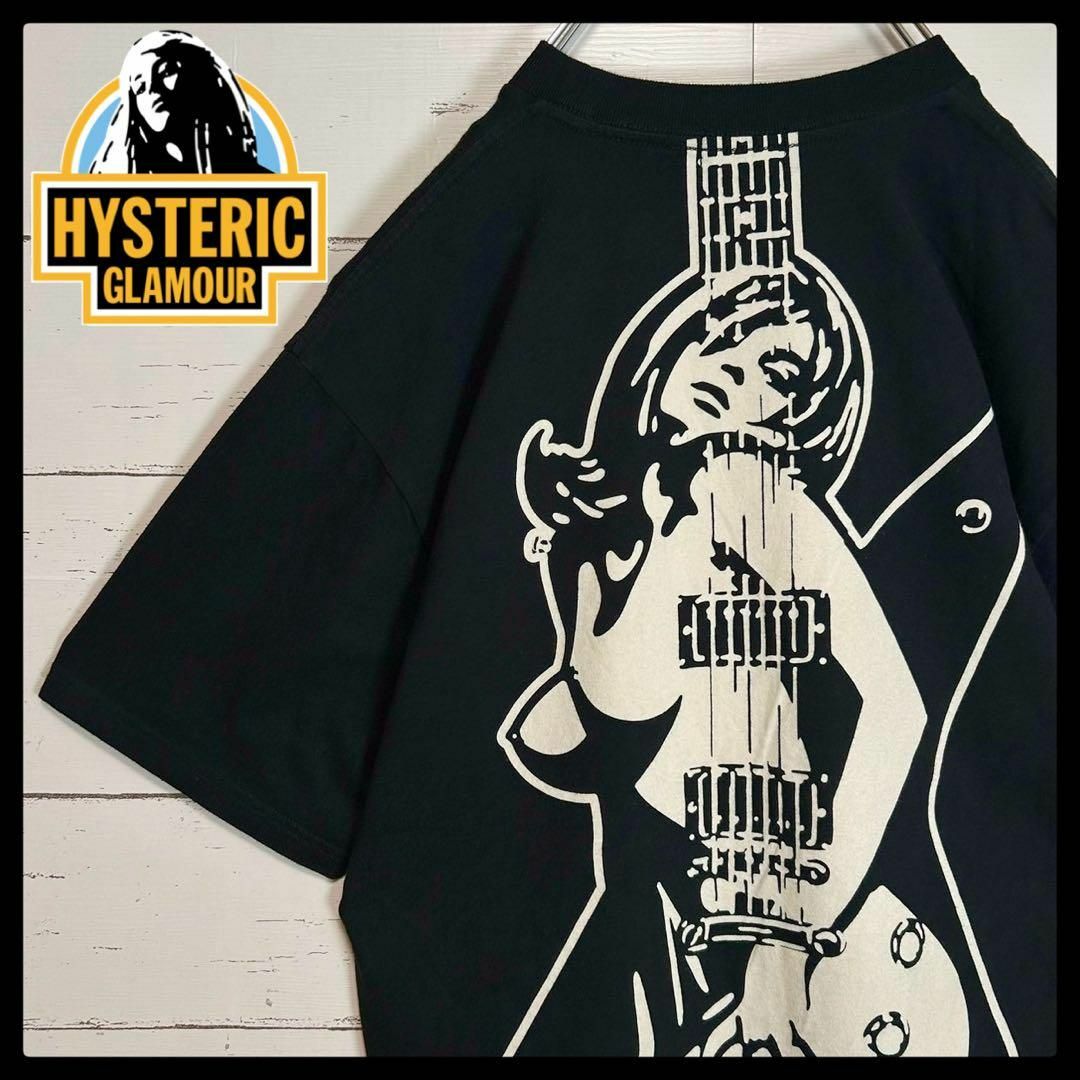 HYSTERIC GLAMOURギターガールTシャツ黒 - Tシャツ/カットソー(半袖/袖 HYSTERIC GLAMOURギターガールTシャツ黒 - Tシャツ/カットソー(半袖/袖