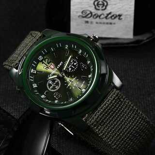 メンズ腕時計 軍事モデル グリーン 3針 ミリタリー アナログ(腕時計)