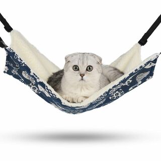 【色:ブルー】Angelpet 猫 ハンモック はんもっく 猫ベッド ケージ用 (猫)