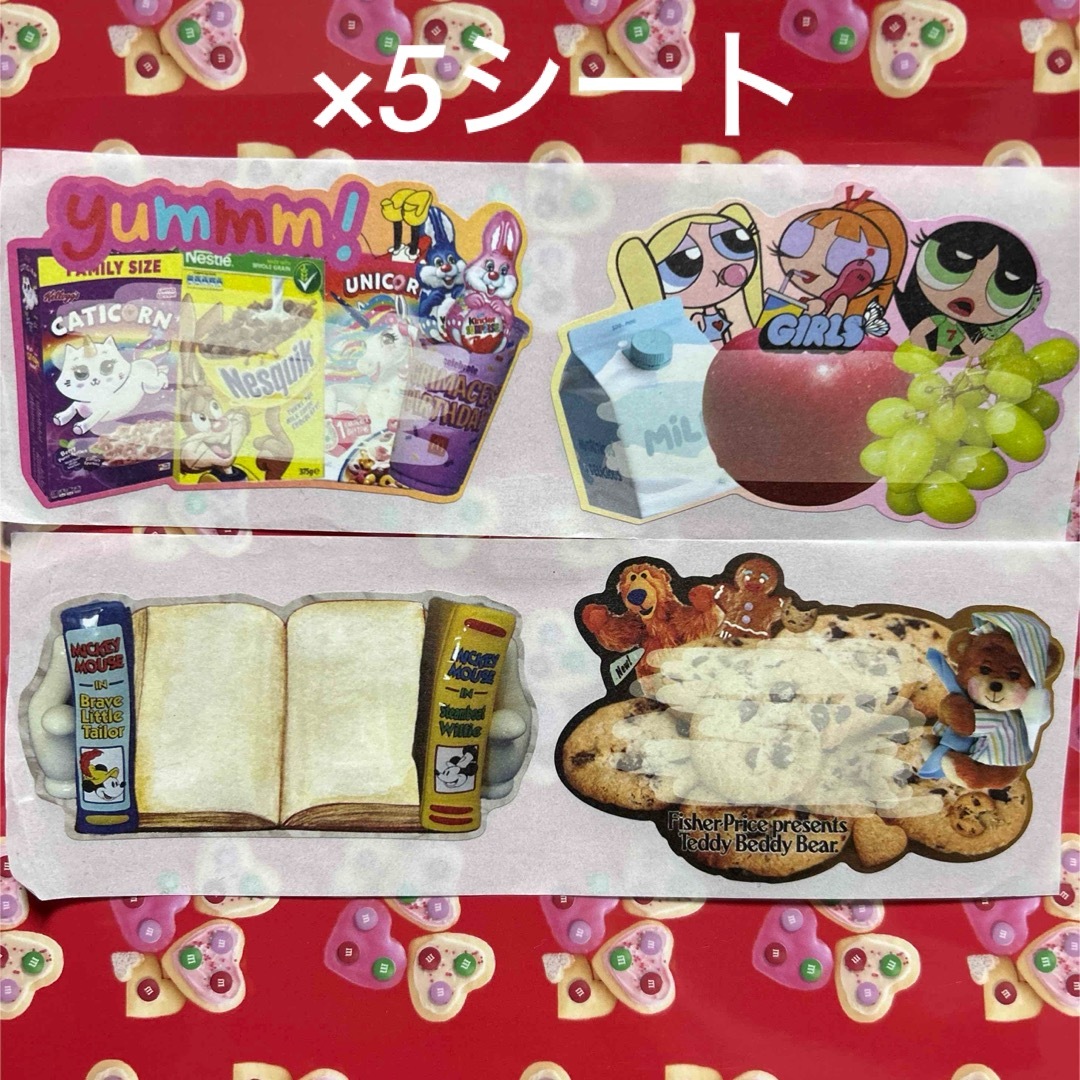 🍪お菓子🍇　メモシール　ロールシール海外 インテリア/住まい/日用品の文房具(シール)の商品写真