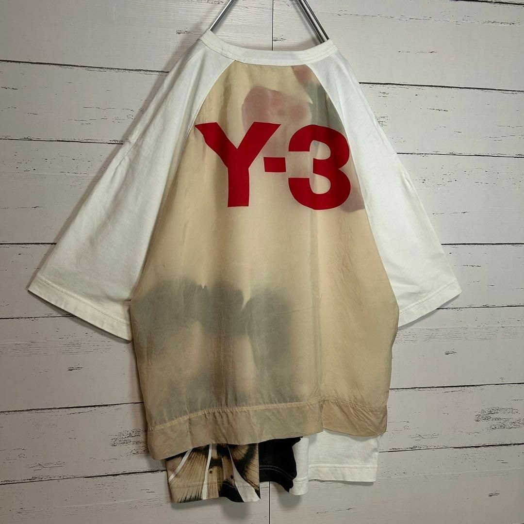 Y-3(ワイスリー)の【XL相当・超絶希少】Y-3 ワイスリー☆バックロゴ レイヤード Tシャツ メンズのトップス(Tシャツ/カットソー(半袖/袖なし))の商品写真