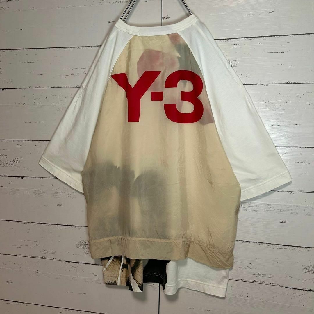 Y-3(ワイスリー)の【XL相当・超絶希少】Y-3 ワイスリー☆バックロゴ レイヤード Tシャツ メンズのトップス(Tシャツ/カットソー(半袖/袖なし))の商品写真