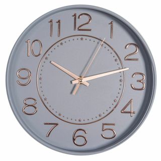 【色: グレーゴールド】掛け時計 おしゃれ 静音 壁掛け時計 連続秒針 屋内壁か(置時計)