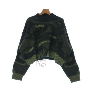 ディーゼル(DIESEL)のDIESEL ディーゼル ニット・セーター XS 黒x緑 【古着】【中古】(ニット/セーター)