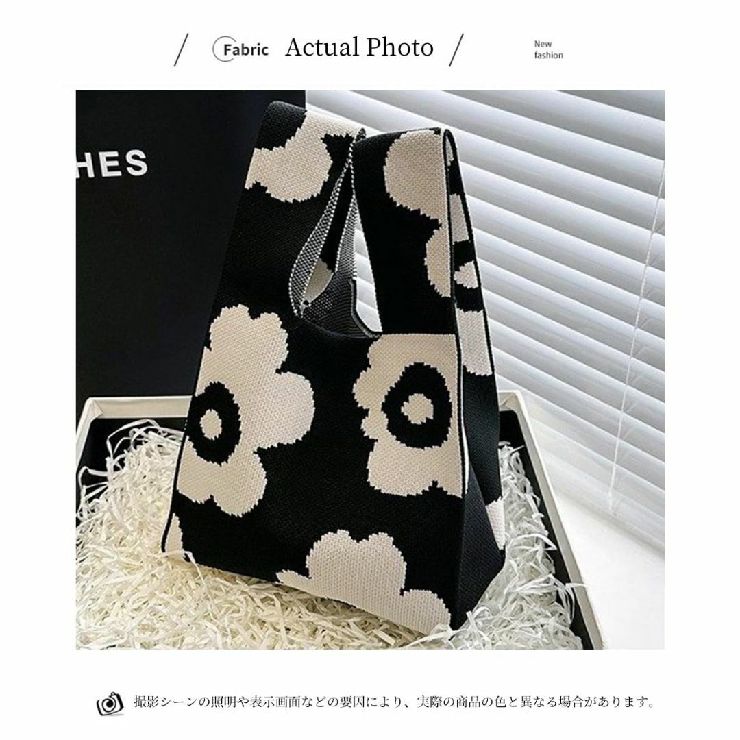 【色: Black+Off-white Square】[Karsaer] トート レディースのバッグ(その他)の商品写真