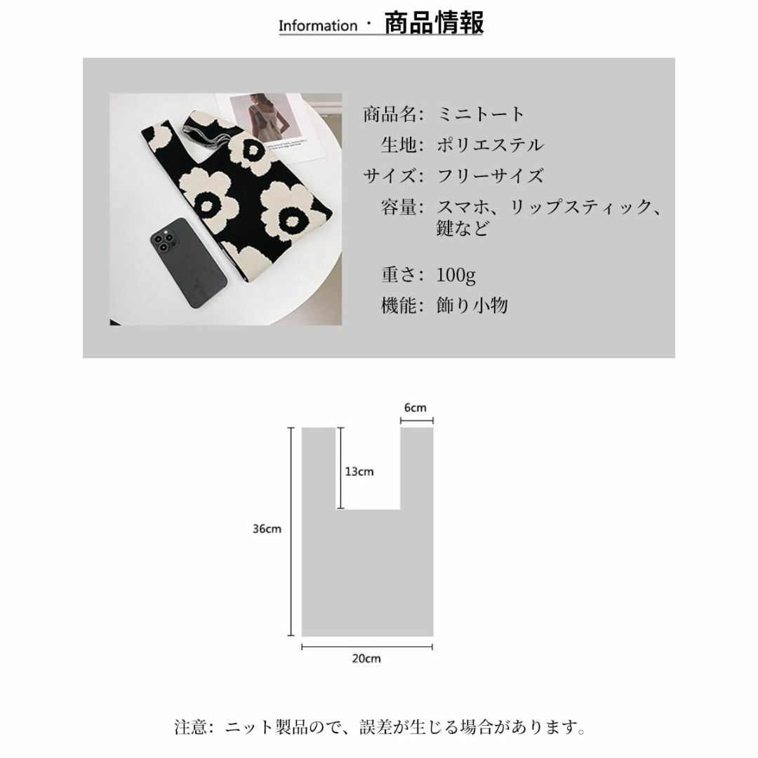 【色: Black+Off-white Square】[Karsaer] トート レディースのバッグ(その他)の商品写真