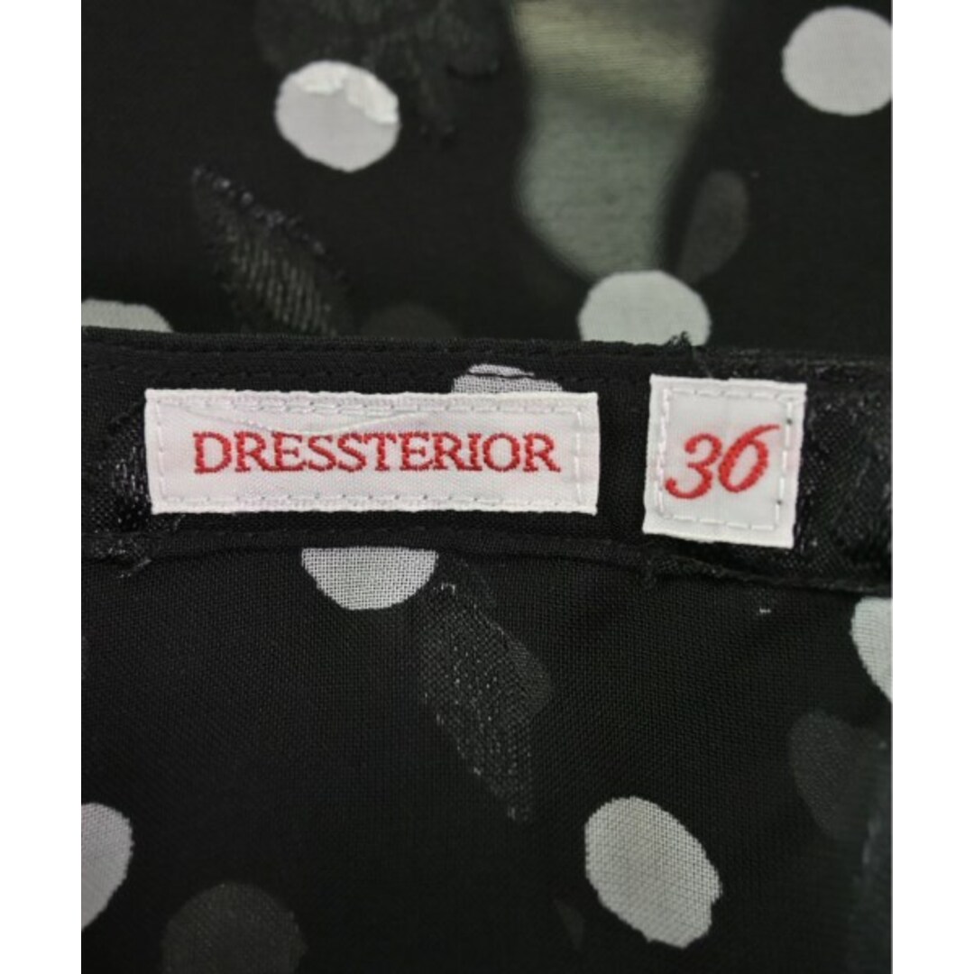 DRESSTERIOR(ドレステリア)のDRESSTERIOR ドレステリア ブラウス 36(S位) 黒x白(ドット) 【古着】【中古】 レディースのトップス(シャツ/ブラウス(長袖/七分))の商品写真