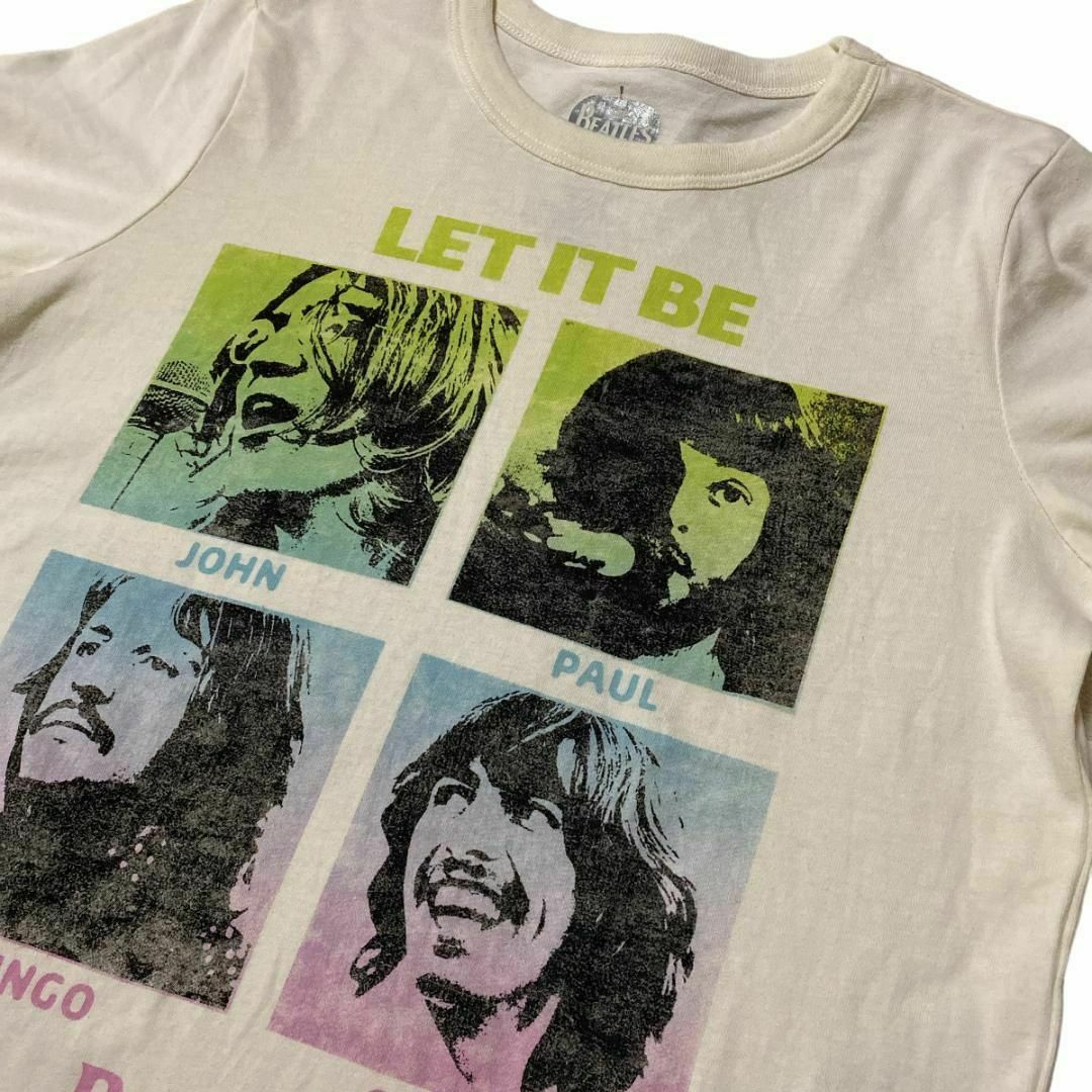 MUSIC TEE(ミュージックティー)のTHE BEATLES 半袖バンドTシャツ LET IT BE ロックTx58 メンズのトップス(Tシャツ/カットソー(半袖/袖なし))の商品写真