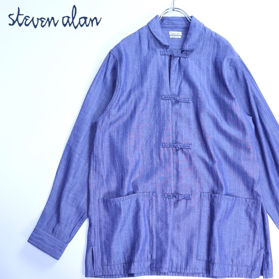 steven alan(スティーブンアラン)の美品　Steven Alan スティーブンアラン　チャイナシャツ　カットソー メンズのトップス(シャツ)の商品写真