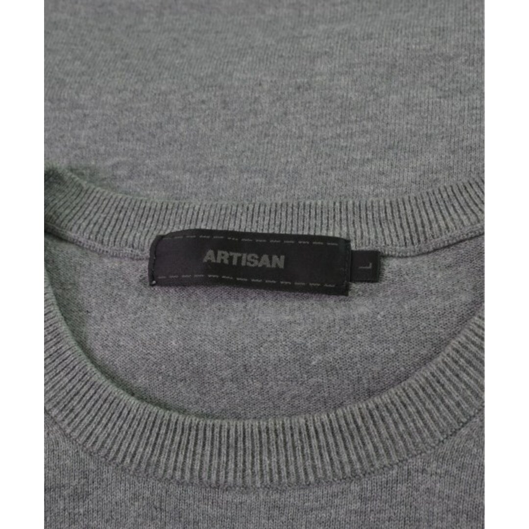 ARTISAN(アルティザン)のARTISAN アルチザン ニット・セーター L グレーx黒x白 【古着】【中古】 メンズのトップス(ニット/セーター)の商品写真