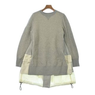 サカイ(sacai)のsacai サカイ ワンピース 2(M位) グレー 【古着】【中古】(ひざ丈ワンピース)