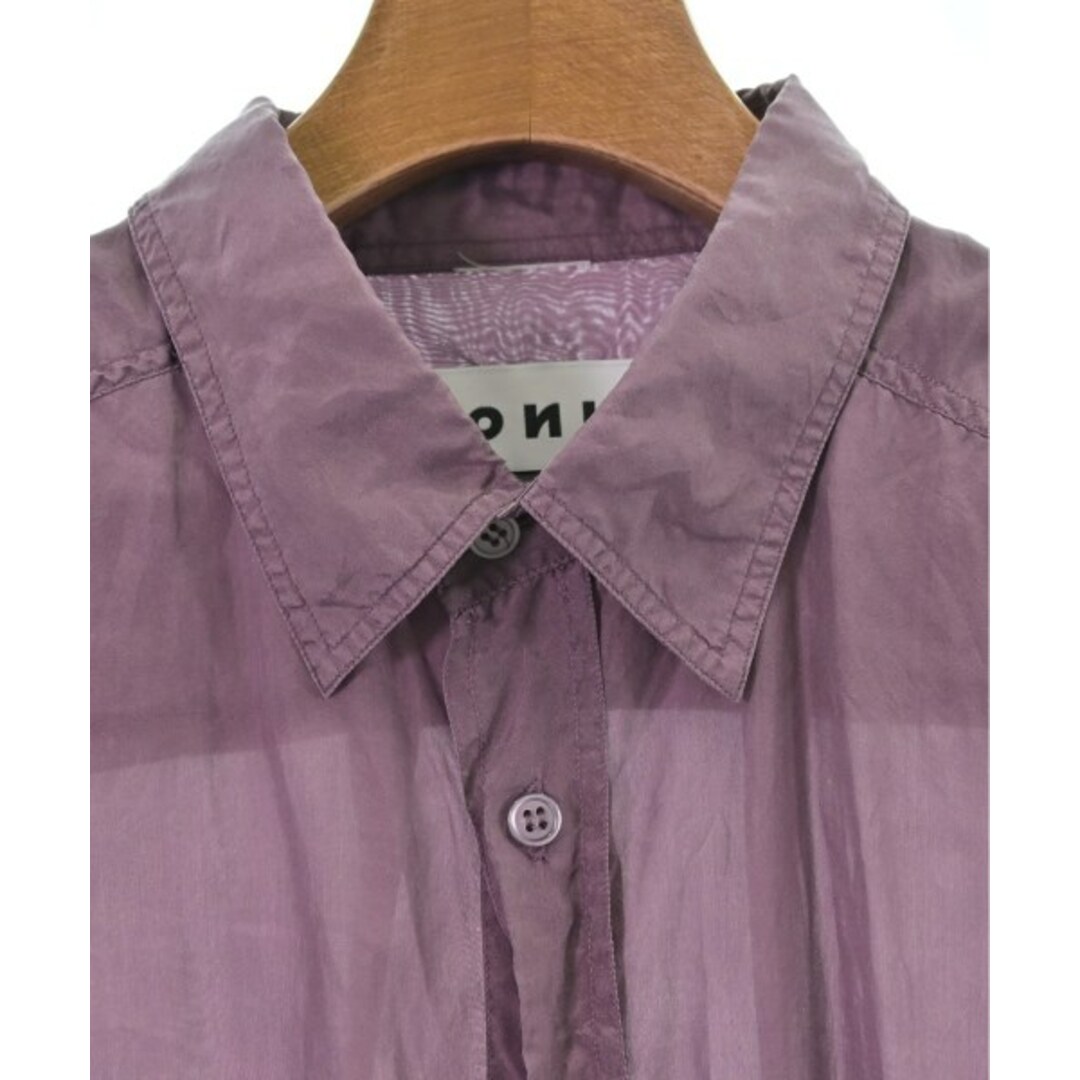 Bonum(ボナム)のBONUM ボナム カジュアルシャツ -(XXL位) 紫x白等(総柄) 【古着】【中古】 メンズのトップス(シャツ)の商品写真