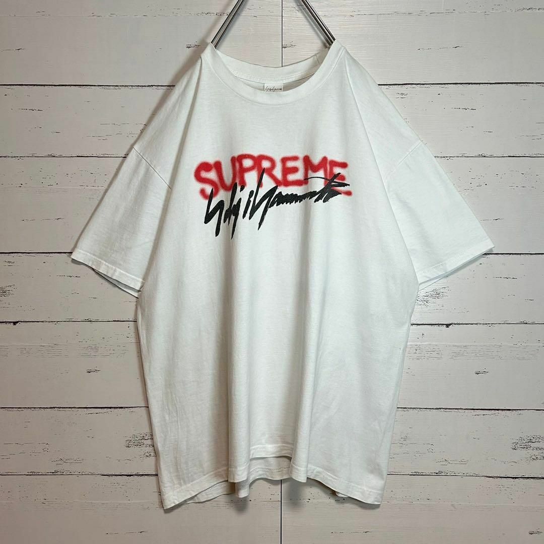 Supreme(シュプリーム)の【希少XL】シュプリーム×ヨウジヤマモト☆超人気コラボ センターロゴ Tシャツ メンズのトップス(Tシャツ/カットソー(半袖/袖なし))の商品写真