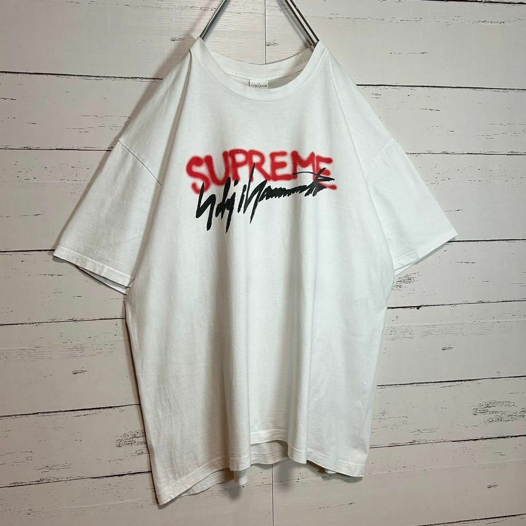 Supreme(シュプリーム)の【希少XL】シュプリーム×ヨウジヤマモト☆超人気コラボ センターロゴ Tシャツ メンズのトップス(Tシャツ/カットソー(半袖/袖なし))の商品写真