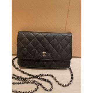 CHANEL - シャネル　チェーンウォレット  キャビアスキン　シルバー金具