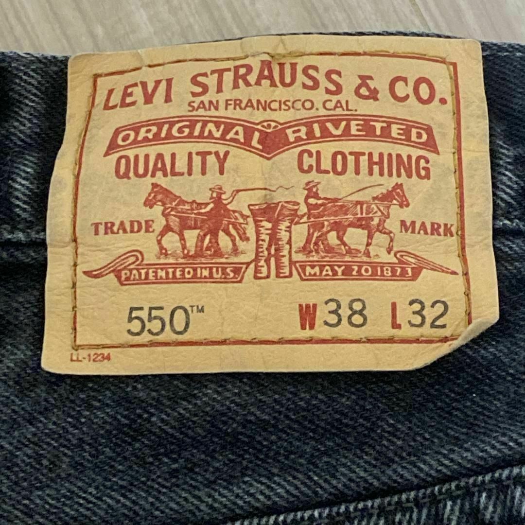 Levi's(リーバイス)のリーバイス550 W38 太め ブラックデニム ジーンズ s27 メンズのパンツ(デニム/ジーンズ)の商品写真