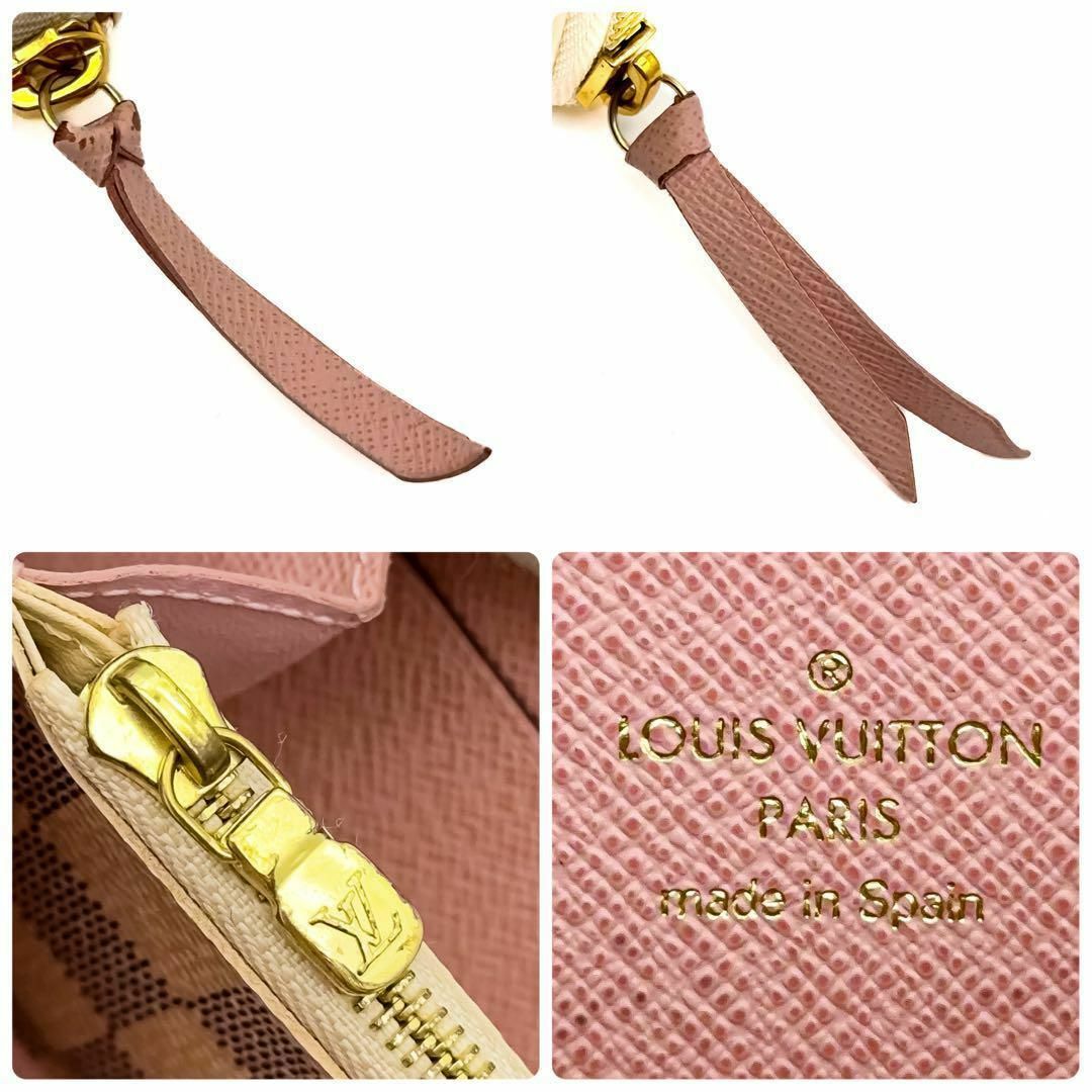 LOUIS VUITTON(ルイヴィトン)の【極美品】ルイヴィトン ダミエ ポルトフォイユ クレマンス ローズバレリーヌ レディースのファッション小物(財布)の商品写真