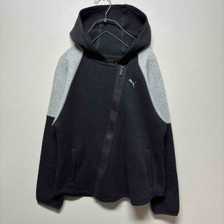 プーマ(PUMA)のプーマ パーカー M オシャレジップアップ ブラック グレー WARM CELL(パーカー)