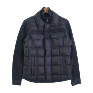 モンクレール(MONCLER)のMONCLER モンクレール ダウンジャケット/ダウンベスト 1(S位) 紺 【古着】【中古】(ダウンジャケット)