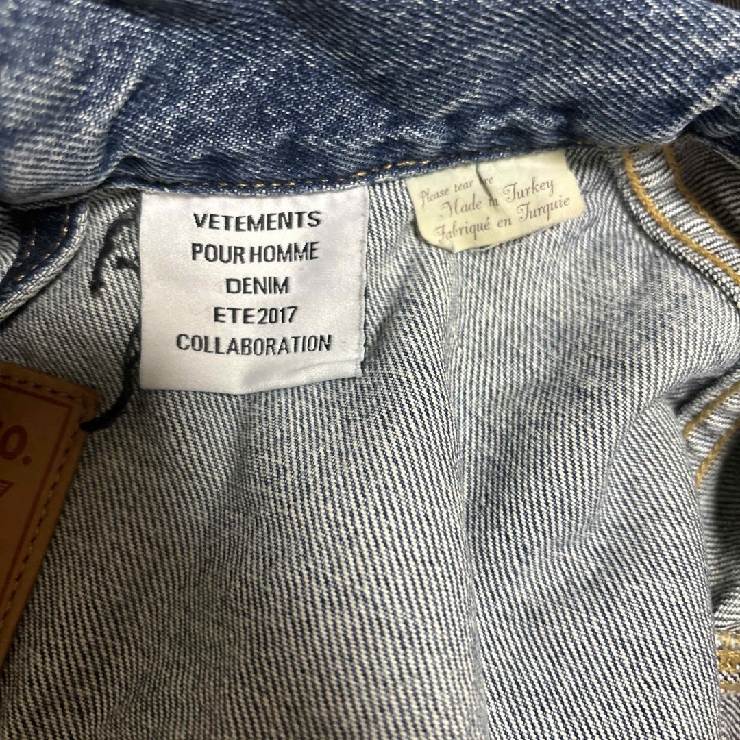 VETEMENTS - Vetements × Levi's 再構築デニムジャケットの通販 VETEMENTS - Vetements × Levi's 再構築デニムジャケットの通販