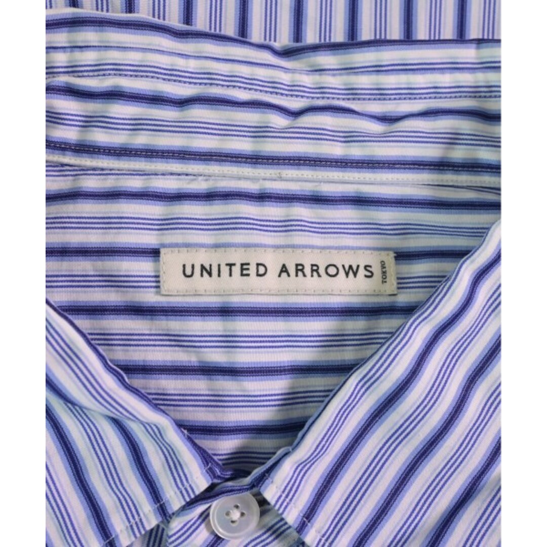 UNITED ARROWS(ユナイテッドアローズ)のUNITED ARROWS カジュアルシャツ L 青x白(ストライプ) 【古着】【中古】 メンズのトップス(シャツ)の商品写真