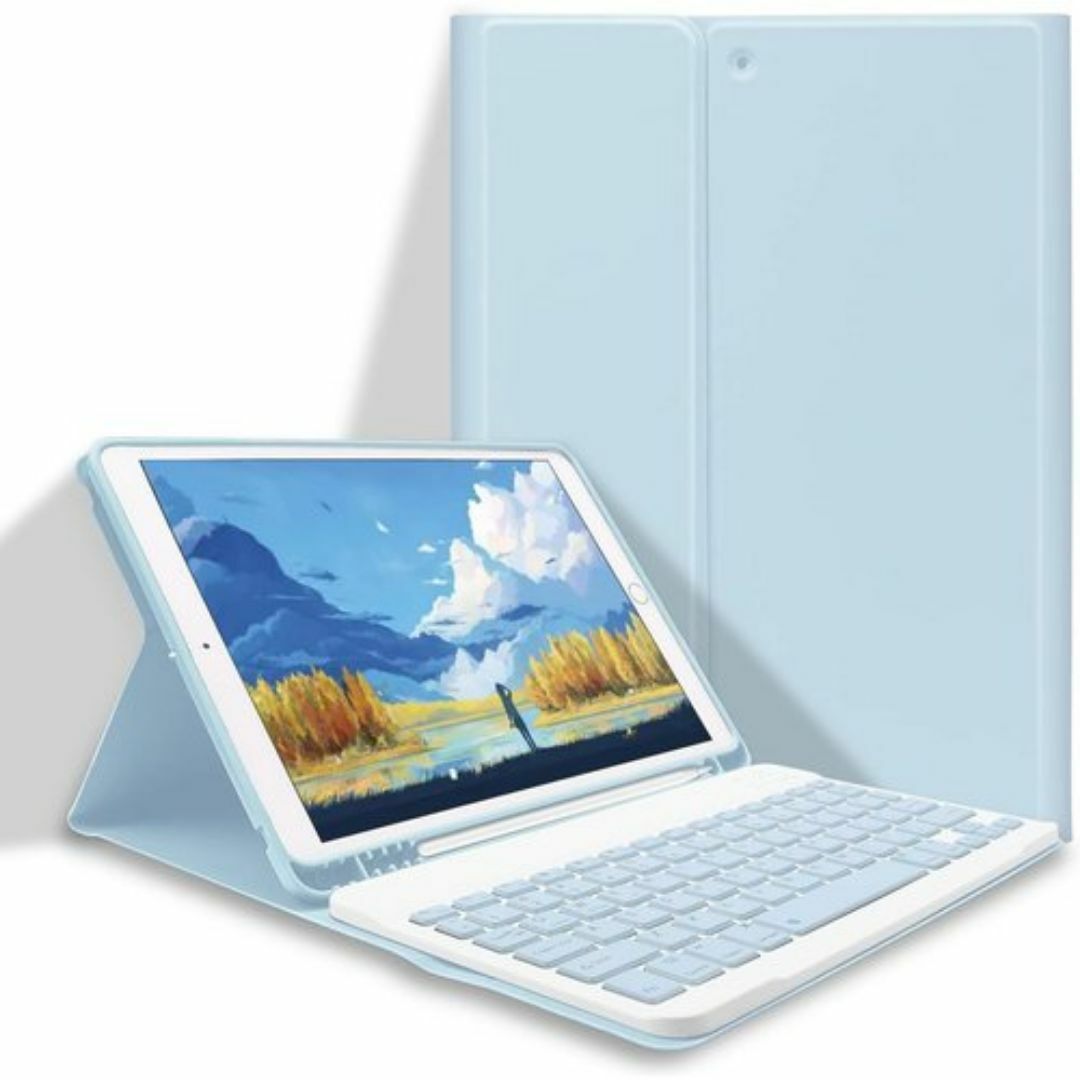 iPad 10.2 ケース 第9/8/7世代 Blue リ スカイブルー 332 スマホ/家電/カメラのスマホ/家電/カメラ その他(その他)の商品写真