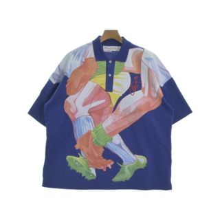 ジェイダブリューアンダーソン(J.W.ANDERSON)のJW Anderson ポロシャツ L 青紫xオレンジx白等 【古着】【中古】(ポロシャツ)